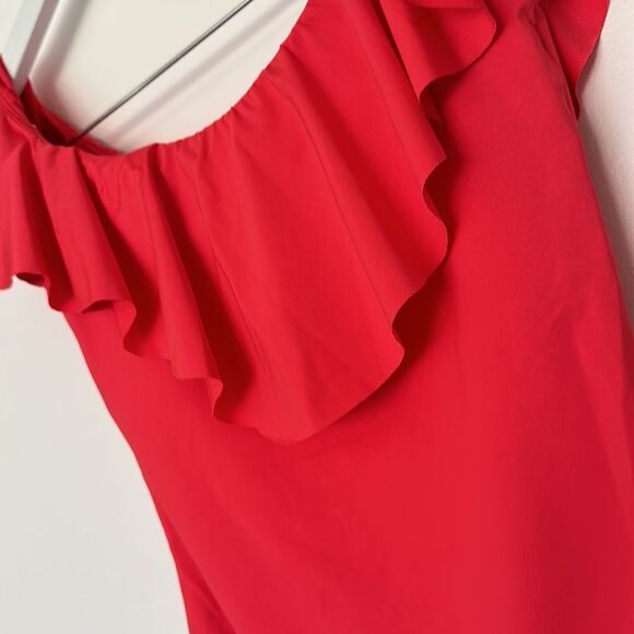 Trina Turk off the shoulder ruffle one piece swimsuit - Picture 2 of 2